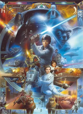 Zdjęcie produktu dla Disney fototapeta Star Wars niebieskim - 612286 - 184 x 254 cm