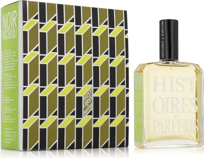 A perfume bottle and its box are displayed side-by-side against a white background.