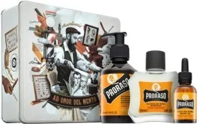 Immagine prodotto di Proraso Wood And Spice Metal Box Cura della barba 200 ml + 100 ml + 30 ml