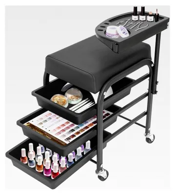 Produktbild von Pedikürewagen für Schönheitssalons mit Fußstütze und Rädern