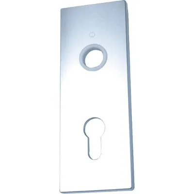 Produktbild von Kipptorschloss-Kurzschild, 58 x 157 mm, PZ 60 mm, silber eloxiert