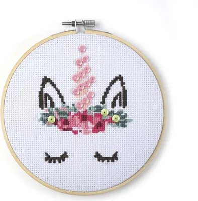 Image de Kit de broderie Graine 15,5 cm Licorne