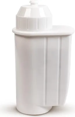 A white water filter cartridge on a white background.
