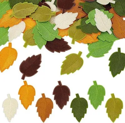 Produktbild von Eisenaufkleber Blätter Applikationen 7 Farben 3x5cm