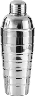 Image de Fackelmann Cocktailshaker 750 ml, mixeur à cocktail en acier inoxydable, gobelet à secouer pour boissons mixtes avec passoire intégrée (couleur : argent)