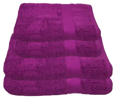 Immagine prodotto di Set di asciugamani Julie Julsen®: 2 asciugamani da 70x140 cm e 2 asciugamani da 50x100 cm. Colore: lilla