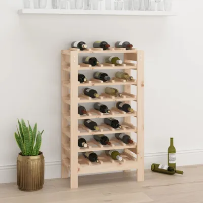 Obrázok produktu pre The Living Store stojan na víno 61,5x30x107,5 cm z masívneho borovicového dreva