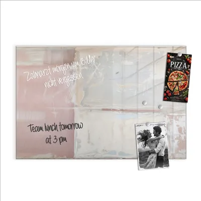 Produktbild von Magnettafel 90x60cm Pinnwand Whiteboard beschreibbar - Zarte Strukturen