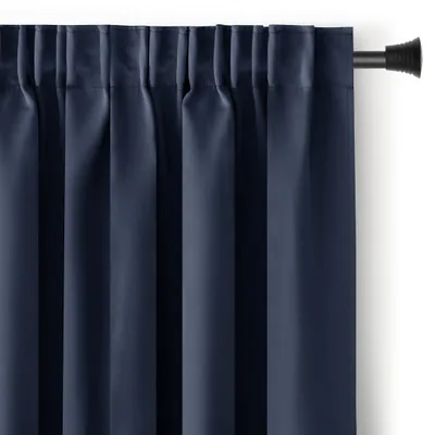 Produktbild von Gardine Kräuselband Multifunktionsband 140x270 cm Indigo Blau Vorhang Einfarbig Verdunklungsvorhang Aufhängung Pleat