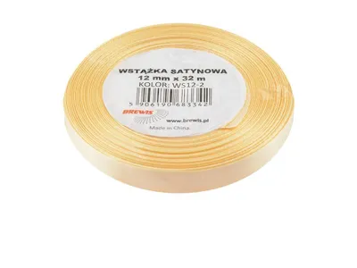 Obrázek produktu pro Wstążka satynowa ecru 12 mm x 32 m