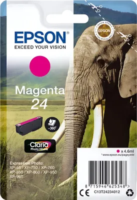 Image de Epson 24 - 4.6 ml - Magenta - Original - Tintenpatrone
