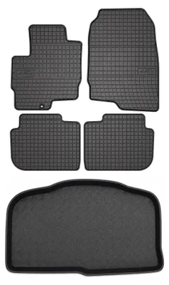 Obrázek produktu pro Gumové autokoberce SolidPRO + vana kufru pro: Mitsubishi Colt VII 2008-2012 3dveřová verze 5 ks
