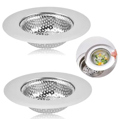 Produktbild von Abflusssieb 2 Stück Edelstahl für Spülbecken 9 x 4.5 x 2 cm Verstopfungsschutz Küche