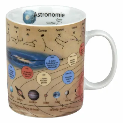 Immagine prodotto di Könitz Wissensbecher Becher Astronomie, Kaffeebecher, Teetasse, Tasse, Porzellan, 460ml, 1113301623