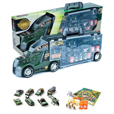 Zdjęcie produktu dla Ciężarówka Laweta Militarna na Resoraki Transporter WYRZUTNIA [LA-015D]