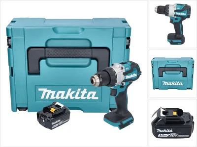 Obrázek produktu pro Akumulátorová příklepová vrtačka Makita DHP 489 F1J 18 V 73 Nm bezkartáčová + 1x akumulátor 3,0 Ah + Makpac - bez nabíječky