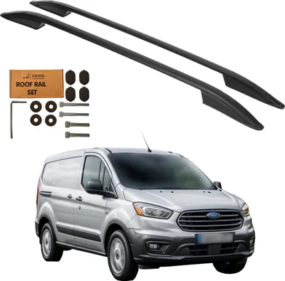 Produktbild von Dachreling FORD TRANSIT COURIER AB 2014-2023 Schwarz Aluminium Massiv