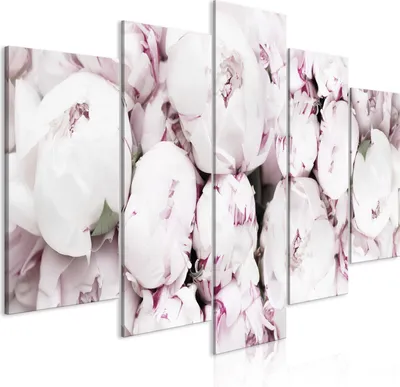 Produktbild von Leinwandbilder Blumen 200x100 cm Vlies Leinwandbild 5 tlg Kunstdruck modern Wandbilder XXL Wanddekoration Design Wand Bild - Päonie Blumenstrauß Natur Pflanznemotiv b-C-0632-b-m