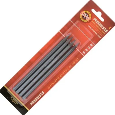 Image de Progresso crayon graphite 9814/HB/2B/4B/6B 4pcs