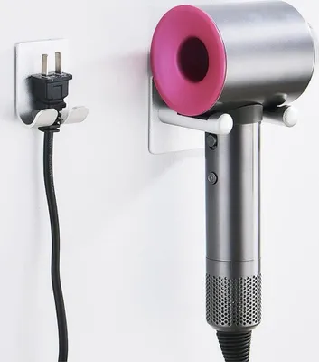 Produktbild von Haartrocknerhalter Edelstahl Fönhalter ohne Bohren Halterung für Haartrockner Fönhalter zum Kleben Fönhalter Wandhalterung Halter Rack für Haartrockner (Silber)