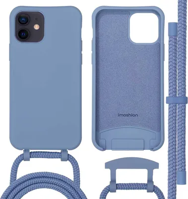 Produktbild von imoshion Color Backcover mit abnehmbarem Handykette und MagSafe iPhone 12 (Pro) - Ash Blue