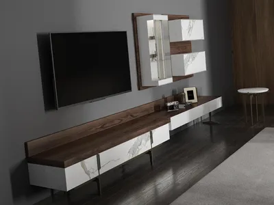 Obrázek produktu pro Nástěnný tv stolek Příborník Nástěnná skříňka Moderní obývací pokoj Nástěnná skříňka dřevo
