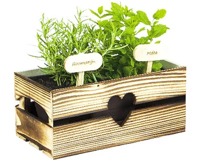 Obrázek produktu pro Truhlík dřevěný BYLINKÁČ 34 x 19 x 15 cm opalovaný
