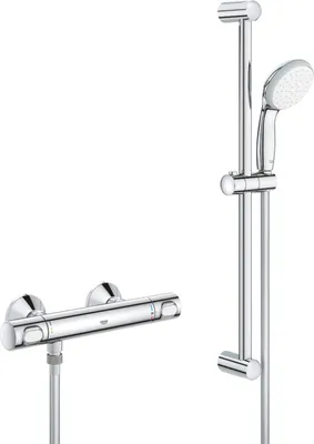 Obrázek produktu pro Grohe Precision Flow Brausethemostat 34841000 chrom, Aufputz, mit Vitalio Go Brausegarnitur