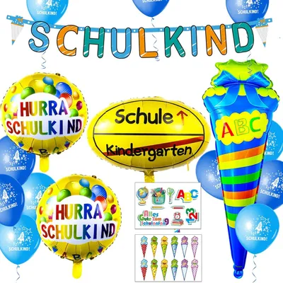 Immagine prodotto di Set di palloncini per bambini blu 24 pezzi decorazione