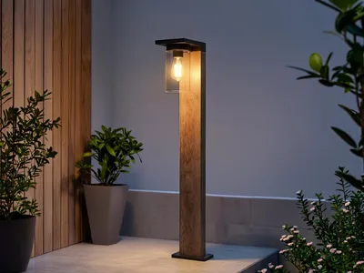 Produktbild von LED Pollerleuchten Gehweglampen Laterne draußen Gartenbeleuchtung mit Strom