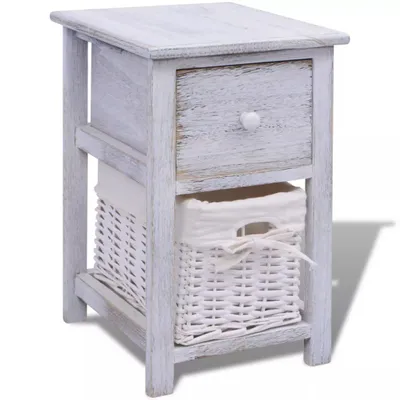 Immagine prodotto di Comodino in legno bianco