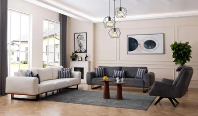 Produktbild von Design Sofagarnitur Wohnzimmer Set Moderne Garnituren 4+3+1 Sitz 3tlg.