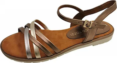 Produktbild von Marco Tozzi  Damenschuhe Sandalette Gold Freizeit, Schuhgröße:39 EU