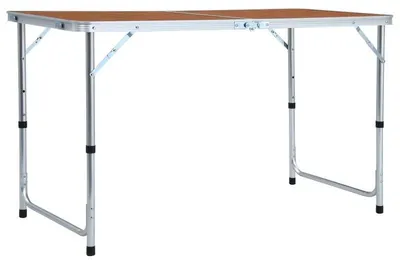 Image de Table de camping – Table de pique-nique pliante – Aluminium léger avec hauteur réglable