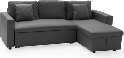 Produktbild von Ecksofa, umwandelbar, Kunstleder CLARK, 3-Sitzer, grau