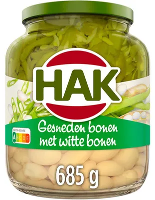 Obrázok produktu pre Hak Gesneden Bonen s bielou fazuľou 685 g – čerstvé, chutné a zdravé