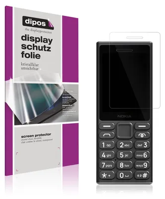 A product shot showing packaging for a screen protector and the screen protector applied to a Nokia phone.