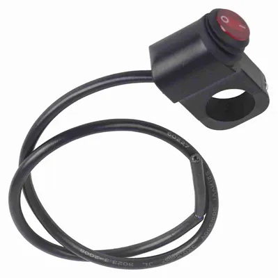 Imagen del producto de Interruptor impermeable de 12V y 16A para faro delantero, luces antiniebla o luces auxiliares de manillar para motocicletas, con función de encendido y apagado