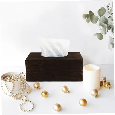 Produktbild von Dekorative Taschentuchbox aus Holz für den Schreibtisch und das Wohnzimmer
