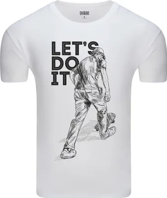 Obrázok produktu pre Diarbo pánske tričko s potlačou skateboardu Let's do it white veľkosť L