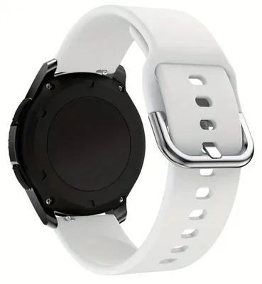 Immagine prodotto di Bracciale da 20 mm, compatibile con smartwatch Samsung, Xiaomi, Huawei, Amazfit, Garmin, con chiusura in metallo, colore bianco