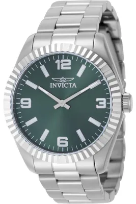Produktbild von Invicta Specialty 49672 Herrenarmbanduhr - Quartz Uhrwerk - Edelstahl mit Grünem Zifferblatt - 43 mm