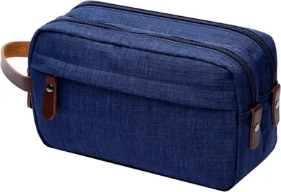 Obrázek produktu pro Camerazar Pánský Cestovní Organizér - Kosmetická Taška, Tmavě Modrá, Polyester Oxford 300D, 9x25 cm
