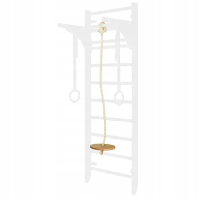 Produktbild von Miuu | Kletterseil mit Schaukel - 200 cm - Sicheres Spielzeug - Für Kinderzimmer - Holzspielzeug - Stabil bis 60 kg