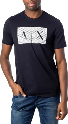 Produktbild von Armani Exchange Dunkelblaues T-Shirt mit Logo – S