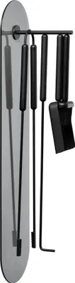 Immagine prodotto di Blomus Set per caminetto Strumenti per caminetto Set per caminetto 5 pezzi ASHI con supporto magnetico da parete nero