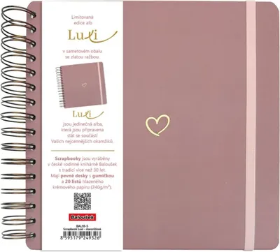 Obrázek produktu pro Scrapbook Luxi - 210x210 - lamino - starorůžová