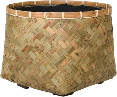 Produktbild von VIVANNO Blumentopf Bambus CISTELLA Rund, Natur geflochten - 37x29 cm