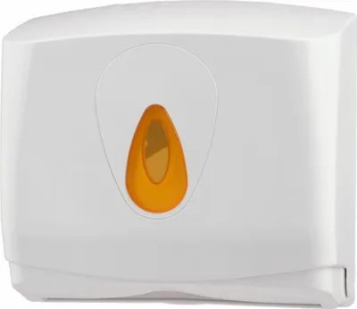 Produktbild von PlastiQline Papierhandtuchspender MINI - Farbfenster orange - Handtuchspender