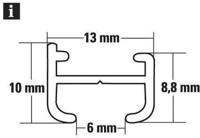 Produktbild von Gardinia Aluminiumschiene 13 mm aluminium 150 cm